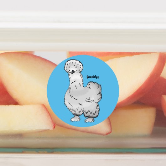 シルキーチキン漫画イラストレーション ラベル (貼付)