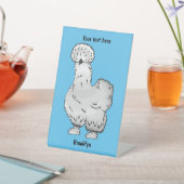 シルキーチキン漫画イラストレーション 台座サイン (インサイチュ)