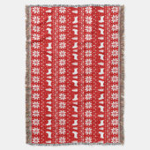 シルキーテリアのシルエットのクリスマスパターンかわいい スローブランケット (正面縦)