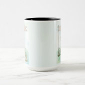 シルキーテリアの水彩画 オーダーメイドの犬グッズ マグカップ (中央)