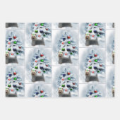 シルキーテリアクリスマス ラッピングペーパーシート (正面2)