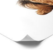 シルキーテリアパーソナライズされたプリント ポスター (角)