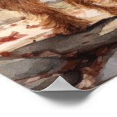 シルキーテリアードッグアートプリントポスター ポスター (角)