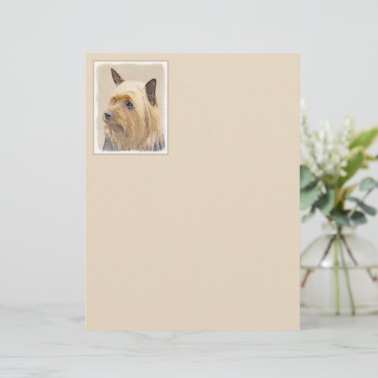 シルキーテリア絵画ズ – かわいいオリジナルドッグアート (スタンド正面)