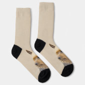 シルキーテリア絵画ズ – かわいいオリジナルドッグアート ソックス (右)