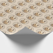 シルキーテリア絵画ズ – かわいいオリジナルドッグアート ラッピングペーパー (角)