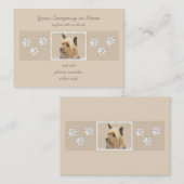 シルキーテリア絵画ズ – かわいいオリジナルドッグアート 名刺 (正面/裏面)