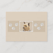 シルキーテリア絵画ズ – かわいいオリジナルドッグアート 名刺 (裏面)