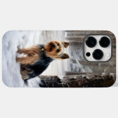 シルキーテリア 雪を降らせて クリスマス Case-Mate iPhoneケース (裏面 (横))