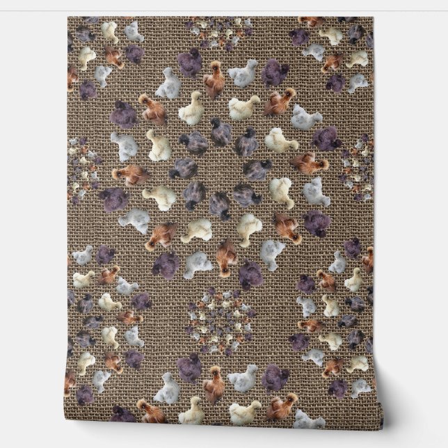 シルキーバンタムチキンバーラップファームハウスマンダラ 壁紙 (ほどく)