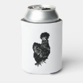 シルキーバンタムチキンラインアートスケッチ 缶クーラー (缶裏面)