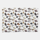 シルキーバンタム鶏 キッチンタオル (横)