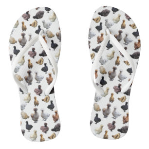 シルキーバンタム鶏 ビーチサンダル