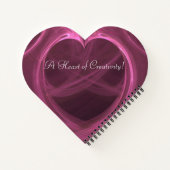 シルキーピンクハートデジタルアートテンプレート ノートブック (裏面)