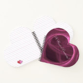 シルキーピンクハートデジタルアートテンプレート ノートブック (内部)