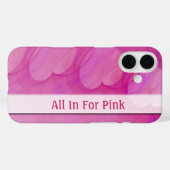 シルキーピンクハート抽象芸術線 Case-Mate iPhoneケース (裏面 (横))