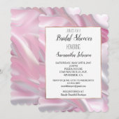 シルキーピンクホワイトブライダルシャワー 招待状 (正面/裏面)