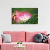 シルキーピンクミモサ キャンバスプリント (インサイチュ (リビング))