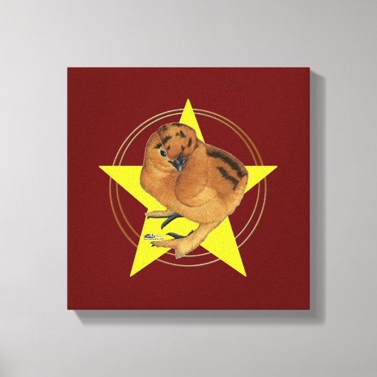 シルキーレッドシックスター キャンバスプリント (正面)