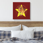 シルキーレッドシックスター キャンバスプリント (インサイチュ (寝室))