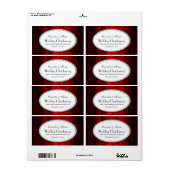 シルキーレッドパールHワインボトルラベル ラベル (フルシート)