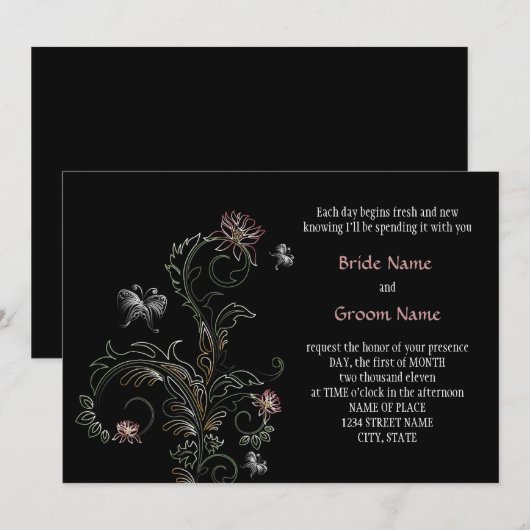 シルキー仕上げ 招待状 (正面/裏面)