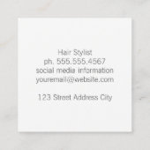 シルキー金ゴールド美容師II スクエア名刺 (裏面)