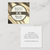 シルキー金ゴールド美容師II スクエア名刺 (正面/裏面)