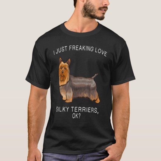 シルキー・テリアが大好きなのよ 犬 Tシャツ (正面)