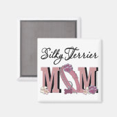 シルキー・テリアMOM マグネット (正面/裏面)