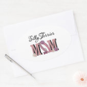 シルキー・テリアMOM 楕円形シール (封筒)