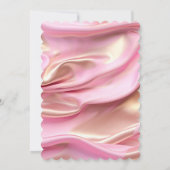 シルキー ピンク ゴールド ブライダルシャワー 招待状 (裏面)