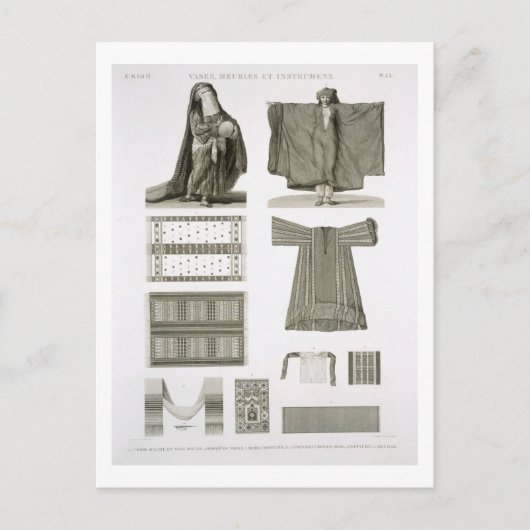 シルクとエジプトのコスチュームの例('Desc ポストカード (正面)