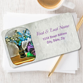 シルクとコーンフスクの花2190住所 ラベル