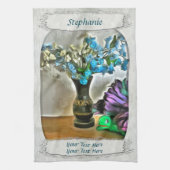 シルクとコーンフスクの花2190 キッチンタオル (縦)