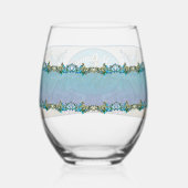 シルクとコーンフスクの花2190 ステムなしワイングラス (裏面)