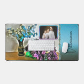 シルクとコーンフスクの花2190 デスクマット (キーボード&マウス)