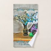 シルクとコーンフスクの花2190 バスタオルセット (ハンドタオル)