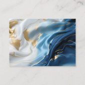シルクに白とアイボリーの金ゴールド大理石 エンクロージャーカード (裏面)