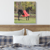 シルクに黒いアラビアのタリオン キャンバスプリント (インサイチュ (寝室))