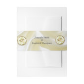 シルクのテクスチャに金ゴールドを付けた黒 招待状ベリーバンド (正面例)