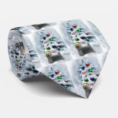 シルクのテリアのクリスマスプレゼント ネクタイ (ロール)