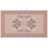 シルクのロマンス60インチx 104インチ桃 テーブルクロス (正面(横))