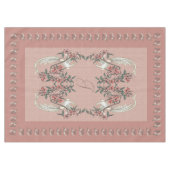 シルクのロマンス60インチx 84インチ桃 テーブルクロス (正面(横))