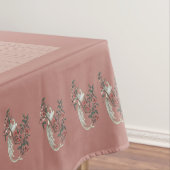 シルクのロマンス60インチx 84インチ桃 テーブルクロス (インサイチュ)