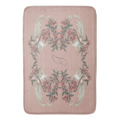 シルクのロマンス/モノグラムピーチ バスマット (正面縦)