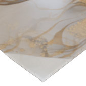 シルクの外観に白とライトブルーのシルキーの花 テーブルクロス (アングル)