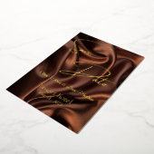 シルクの経年表を残す 箔招待状 (回転した状態)