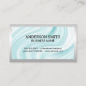 シルクの背景 |シルバー縁ど 名刺 (正面)