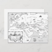 シルクアンドソングの地図はがき ポストカード (正面/裏面)